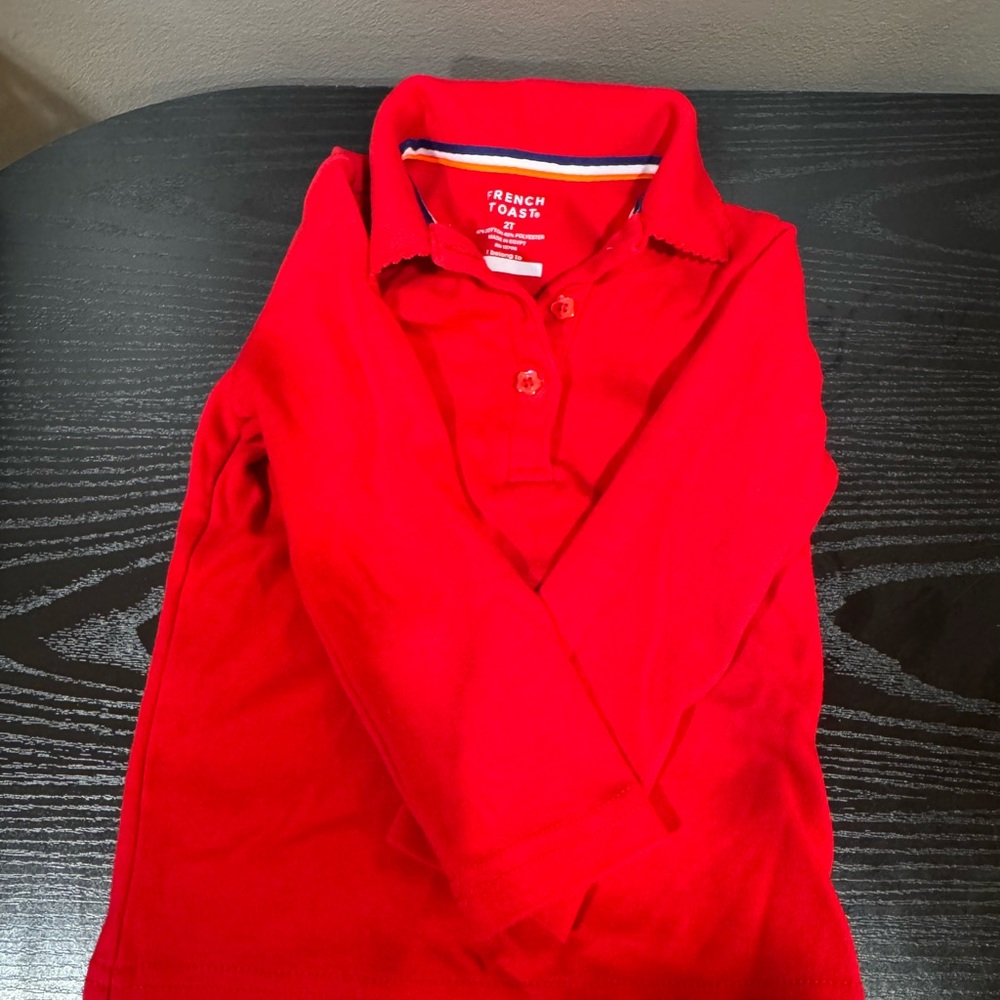 French Toast Vibrant Red Kids Polo